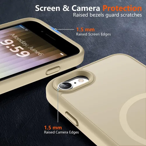 Vista 127 de MOCCA - Funda magnética resistente para iPhone XR de 6.1 pulgadas, compatible con MagSafe, funda con protección contra caídas de grado militar