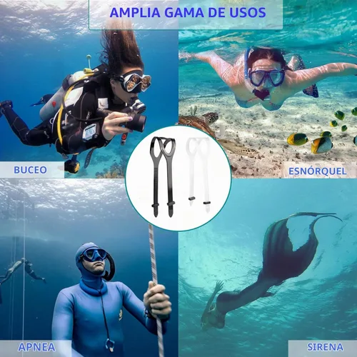 Vista 5 de Correa universal de silicona para máscara de buceo, dos colores, 4