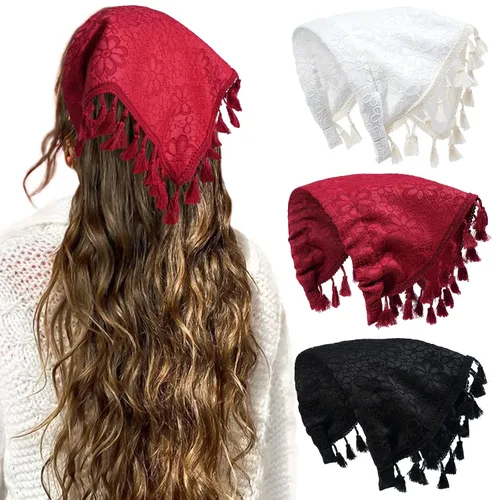 Vista 12 de HAIMEIKANG Bandana floral para mujer, bandanas bohemias para el cabello, bufanda, triángulo, bandas para el cabello, bufanda vintage para la cabeza
