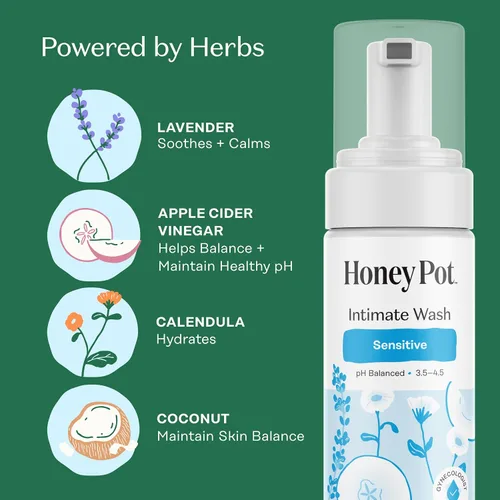 Vista 6 de The Honey Pot Company - Paquete de almohadillas posparto, lavado y toallitas femeninas sensibles - Productos femeninos de higiene natural