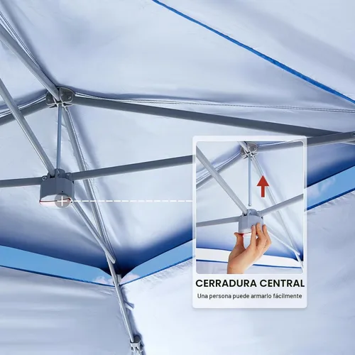 Vista 3 de ABCCANOPY - Base para toldo desplegable de 13 x 13 pies sobre estructura de toldo de 10 x 10 pies con parte superior doble ventilada, 4 bolsas