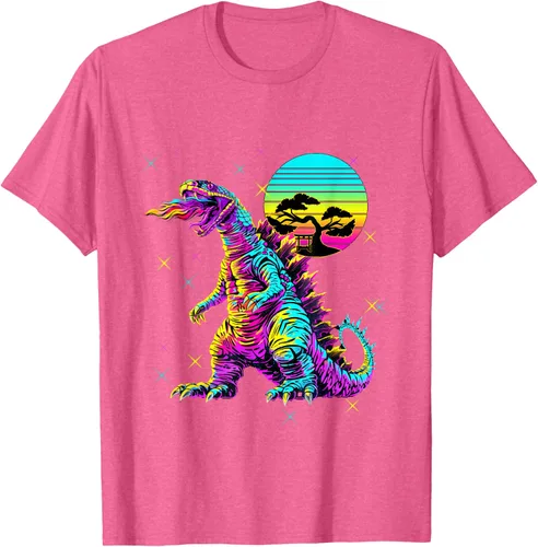 Vista 21 de Cool Streetwear synthwave 80s 90s retro anime snakezilla camiseta, Negro