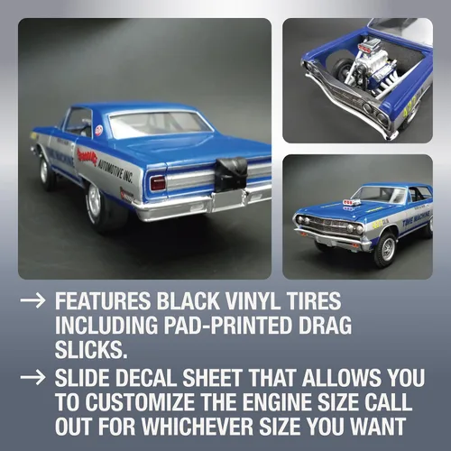 Vista 3 de AMT 1965 Chevy Chevelle AWB Time Machine 1:25 Kit de modelo a escala