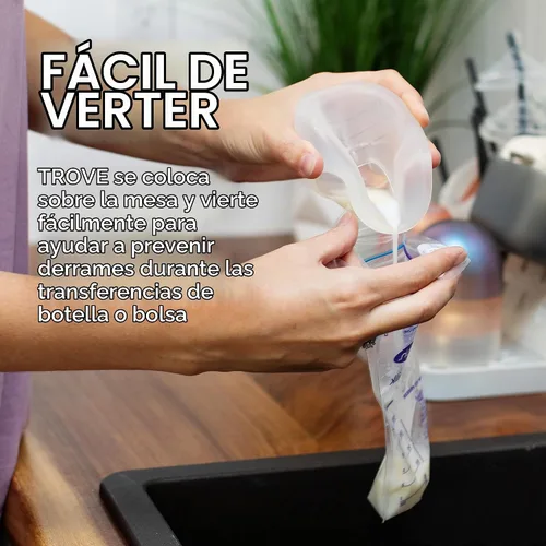 Vista 5 de Boon Trove Extractor de leche manual de silicona – Colector de leche pasivo – Extractor de leche manos libres para lactancia – Esenciales