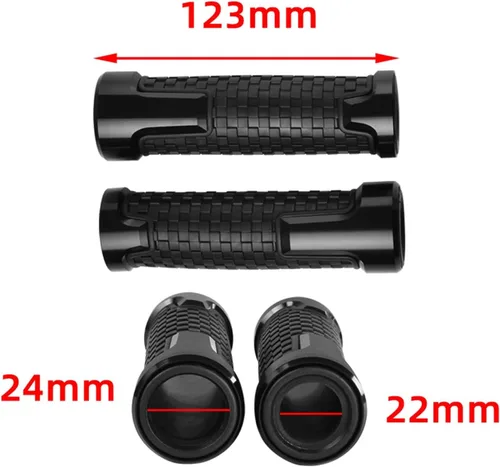 Vista 2 de Empuñaduras de manillar de motocicleta para manillar de motocicleta, agarres de goma de aluminio CNC para BMW R 1200 GS LC R1200GS R 1200GS ADV Negro