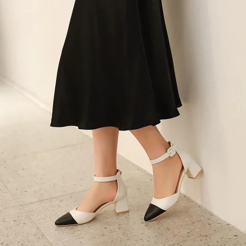 Vista 8 de RIBONGZ Zapatos de boda para mujer, con purpurina, punta puntiaguda, tacones altos, sexy, con correa al tobillo, zapatos de vestir para fiesta