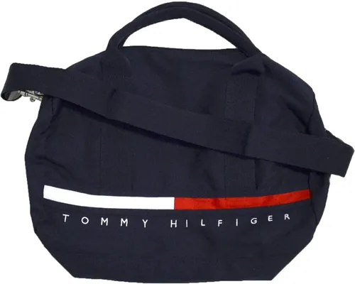 Vista 2 de Tommy Hilfiger Bolsa de lona grande con logotipo grande (azul marino)