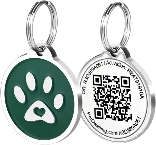 Vista 12 de Etiqueta de identificación para mascotas con código QR de Pet Dwelling – Etiquetas inteligentes para perros y gatos para la seguridad de las pata