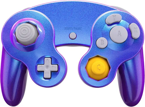 Vista 14 de eXtremeRate Placa trasera negra para Nintendo Gamecube Controller, cubierta de repuesto de agarre suave al tacto con botones para controlador
