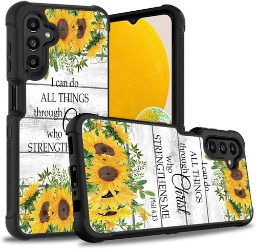 Vista 18 de Funda protectora para Samsung Galaxy A13 5G, resistente 3 en 1, de plástico duro híbrido y silicona suave, a prueba de golpes, funda protectora