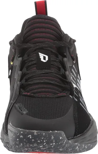 Vista 2 de adidas Tenis de baloncesto unisex Dame 7 Extply para adultos, NegroRojo