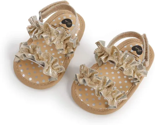 Vista 17 de Sandalias de verano para bebés, niñas y niños, unisex, antideslizantes, suela suave, transpirable, para primeros pasos, zapatos de playa al aire