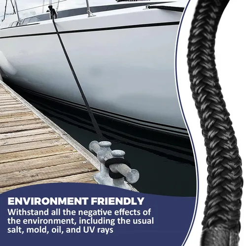 Vista 4 de Línea de muelle de nailon trenzado doble - Cuerda de barco - Accesorios marinos y pontones - Cuerdas y lazos trenzados y reforzados