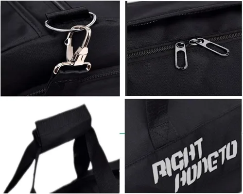Vista 5 de Sutmdo Bolsas de gimnasio para hombres y mujeres, ligera, bolsa de lona deportiva con compartimentos para zapatos y húmedos, bolsa de lona