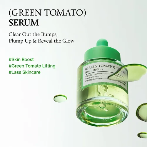 Vista 2 de FULLY Suero de tomate verde, apriete de poros con extracto de tomate verde al 67%, vitamina C y PHA, refuerzo de elastciudad e hidratación