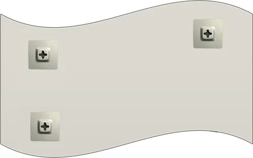 Vista 3 de Fab Glass and Mirror M-Wavy-HKS - Espejo de pared ondulado biselado sin marco con ganchos, 24 x 36 pulgadas