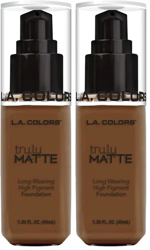 Vista 16 de L.A. Colors Base Mate Verdadera, Bronceado Profundo CLM361 (Paquete de 2)
