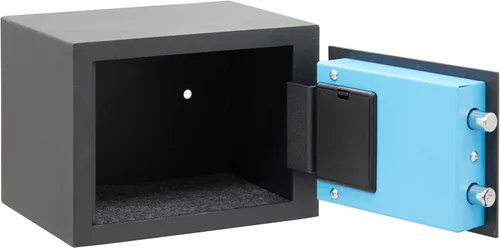 Vista 4 de ARREGUI Blue 650100 Caja fuerte de acero con cerradura electrónica, 6.7 x 9.1 x 6.7 in, 5 L, caja fuerte para el hogar y el hogar, teclado