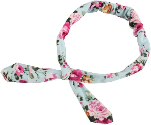 Vista 6 de China Rose 50's Floral Ruffles Mamelucos Vestido Sin Respaldo Traje De Baño Traje De B Azul/claro