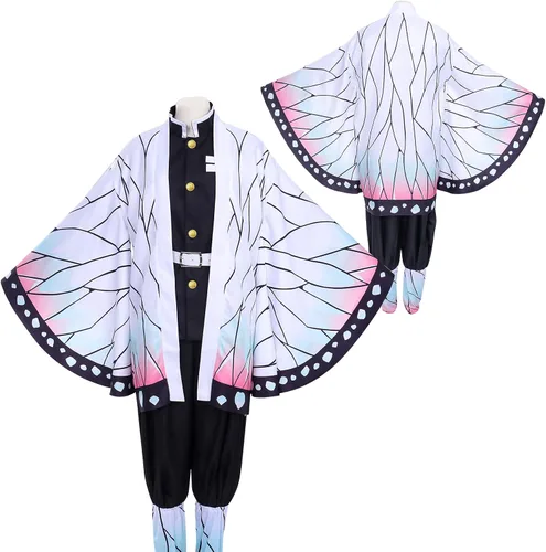 Vista 5 de Shinobu - Kimono de Demon Slayer para mujer, kimono, kimono, para Halloween, para cosplay