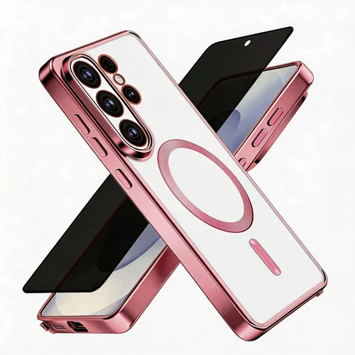 Vista 48 de Misscase Funda MagSafe compatible con iPhone 12 Pro Max con protector de lente de cámara, protección completa, funda magnética transparente