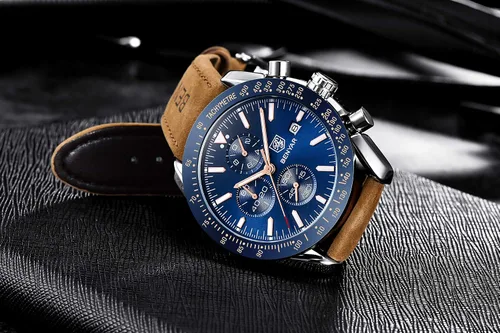 Vista 9 de BY BENYAR Reloj de pulsera para hombre Tienda analógico relojes para hombre negocios trabajo impermeable cronógrafo para hombre moda minimalista