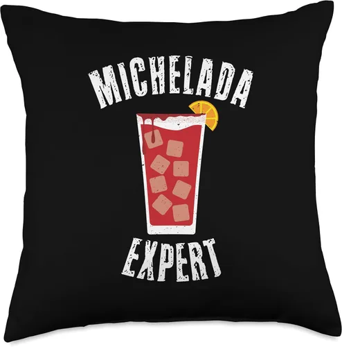 Vista 4 de Michelada y Cerveza Michelada Expert Mexican Cerbeza Coctel Limon Spicy Camaron - Almohada de 16 x 16 pulgadas, multicolor