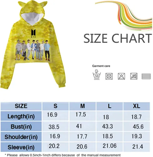 Vista 3 de TluClth Sudaderas con capucha para mujer y niña sudaderas con capucha Hallyu