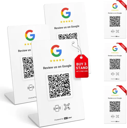 Vista 11 de HotLabel Review Stand 1-Pack + 1 Tarjeta de Revisión - Negro