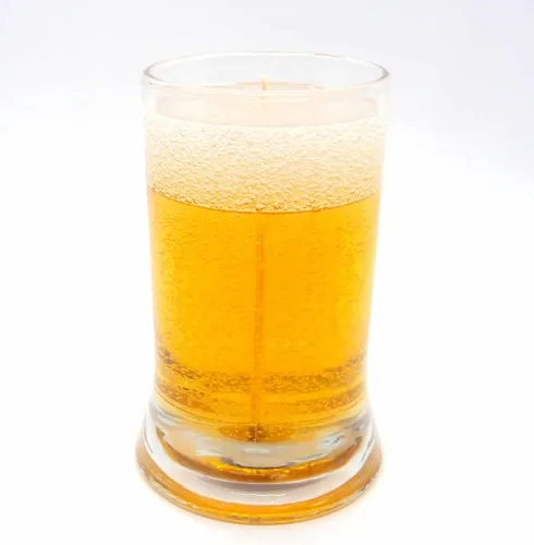 Vista 3 de TheGelCandleCompany, una taza de cerveza de sándalo a base de aceite mineral con vela de gel hasta 180 horas de aroma amaderado y terroso, 12.2 oz