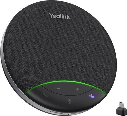 Vista 8 de Altavoz de conferencia Yealink SP92 con micrófono y cancelación de ruido, tiempo de llamada de 20H, alcance de 13 pies, micrófono omnidireccional