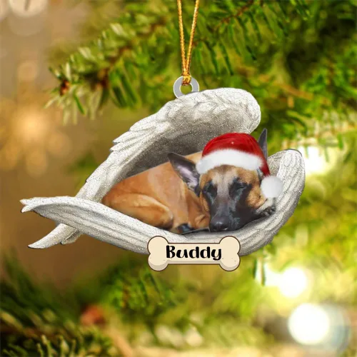 Vista 61 de Afghan Hounds - Adorno de Navidad con alas de ángel durmiente, recuerdo personalizado para perros 2024, adorno de forma acrílica, regalos