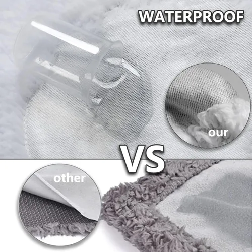 Vista 3 de Manta Impermeable para Perros, Estampado de Patrón Súper Suave Cálida Esponjosa Toallita Protector de Sofá Coche Cama, A Prueba de Orina Lavable