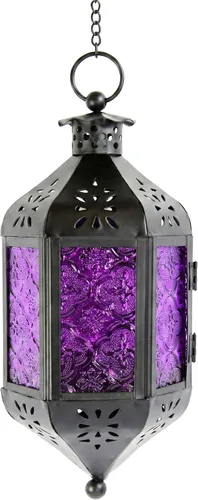 Vista 20 de Vela Lanterns Farol portavelas decorativo marroquí colgante de 11.5 pulgadas, portavelas para interiores y exteriores, para patio, porche, ramadán