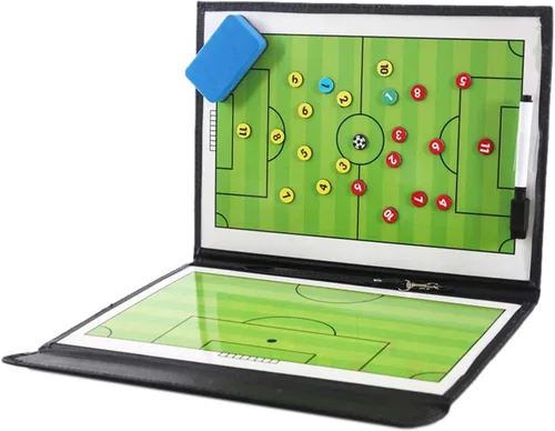 Vista 14 de Pure Vie Tabla magnética de tácticas de entrenamiento de fútbol, portapapeles de fútbol portátil para entrenadores de fútbol de borrado en seco