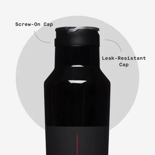Vista 5 de Corkcicle Cantimplora Deportiva – Mantiene las bebidas frías 25 horas – Acero inoxidable con triple aislamiento – Tapa enroscable – Botella
