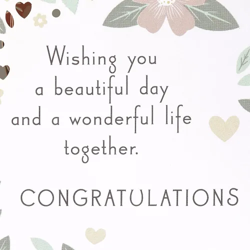 Vista 3 de American Greetings Tarjeta de boda desplegable (A Wonderful Life)