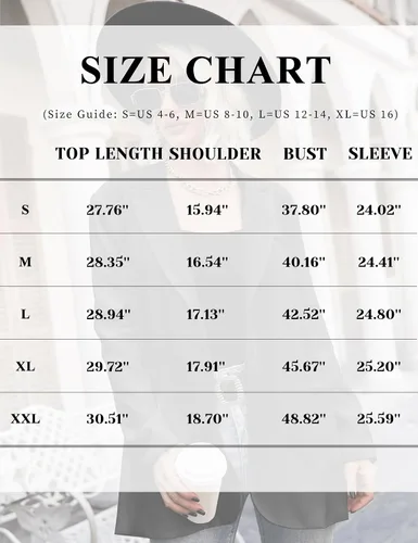 Vista 6 de Blazers casuales para mujer, cárdigan de gran tamaño con frente abierto, manga larga, para trabajo, oficina, chaquetas S-XXL