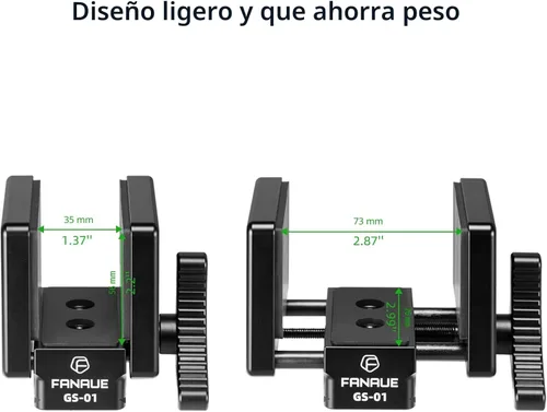 Vista 4 de FANAUE GS-01Arca Swiss Soporte para Silla de Rifle, Abrazadera de Trípode de Caza con Placa de Liberación Rápida, Soporte de Trípode de Tiro