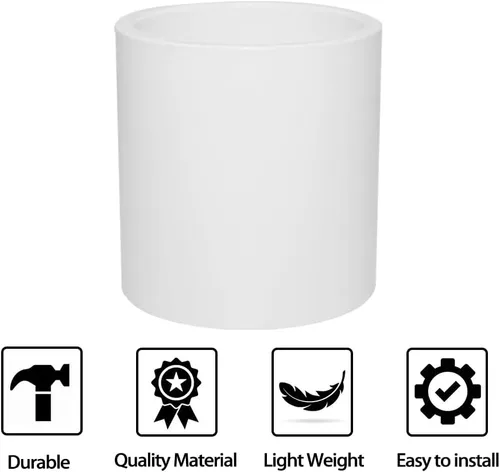 Vista 5 de Adaptador de conector de acoplamiento de tubería de PVC de 1 pulgada, 10 Uds., enchufe x zócalo, horario 40 color blanco