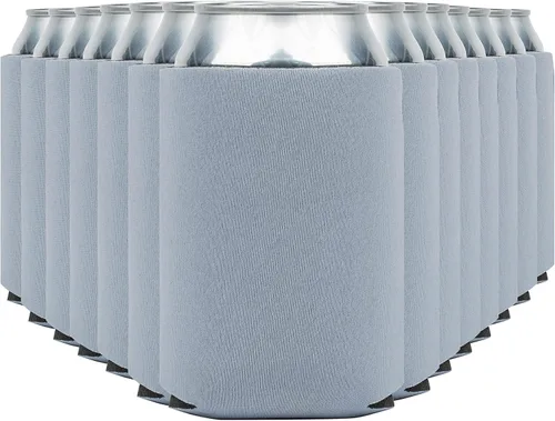 Vista 34 de Fundas enfriadoras de latas de cerveza en blanco (paquete de 14) fundas enfriadoras de latas de cerveza con aislamiento suave - Fundas negras lisas