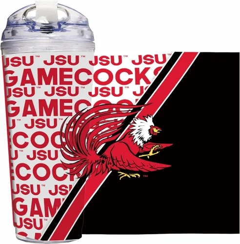 Vista 26 de Rico Industries Taza acrílica NCAA estándar de 24 onzas con tapa con bisagra, taza de doble pared oficialmente licenciada con pajita