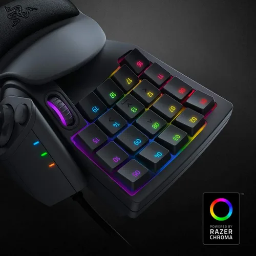 Vista 4 de Razer Teclado de juegos Tartarus V2: Interruptores de teclas de membrana Mecha - Teclado de una mano - 32 teclas programables - Iluminación Chroma
