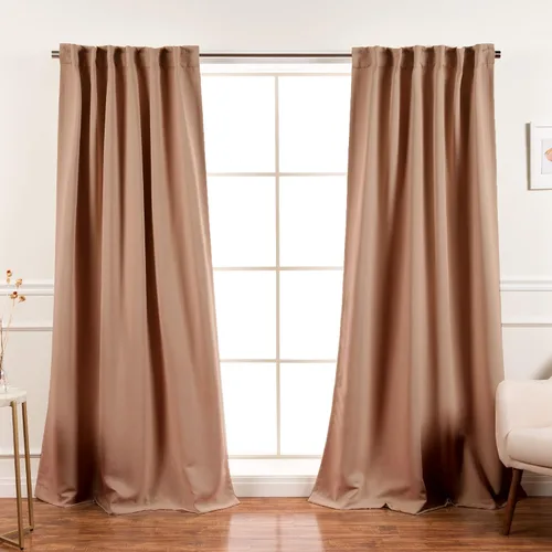 Vista 12 de Best Home Fashion Paneles de cortinas opacas de alta calidad, con aislamiento térmico sólido, cortinas opacas para tratamiento de ventanas