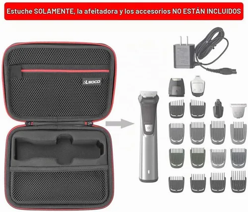 Vista 2 de Funda compatible con Philips Norelco Multigroom Series 7000 de RLSOCO, funciona con Philips MG7910/49, MG7770/49, MG7750/49, MG7790/40, MG7770/18.