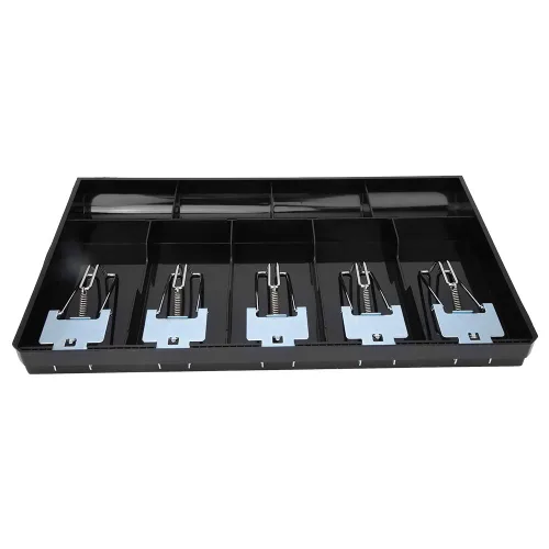Vista 7 de Cajón de caja registradora, bandeja de inserción de cajón de efectivo de 16 pulgadas, con bandeja de inserción de 4, 5 cajones de billetes