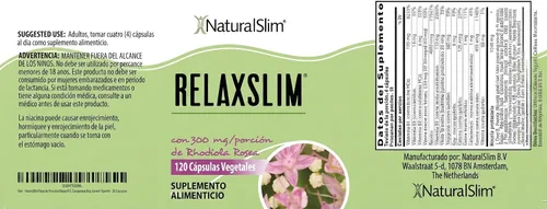 Vista 8 de Naturalslim Relaxslim - Potenciador del metabolismo, ayuda a quemar grasa, supresor del apetito y alivio del estrés, fuente de energía natural