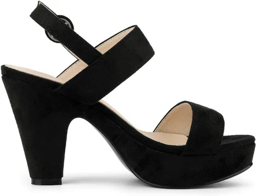 Vista 7 de Allegra K Sandalias de tacón alto y grueso para mujer