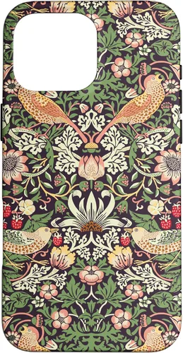 Vista 19 de Funda con diseño Art Nouveau para iPhone 16, diseño de ladrón de fresas William Morris