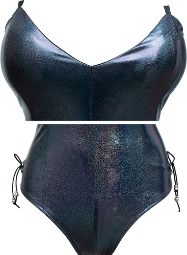 Vista 5 de Conjunto de traje de disfraz de conejito para mujer, una sola pieza, con accesorios